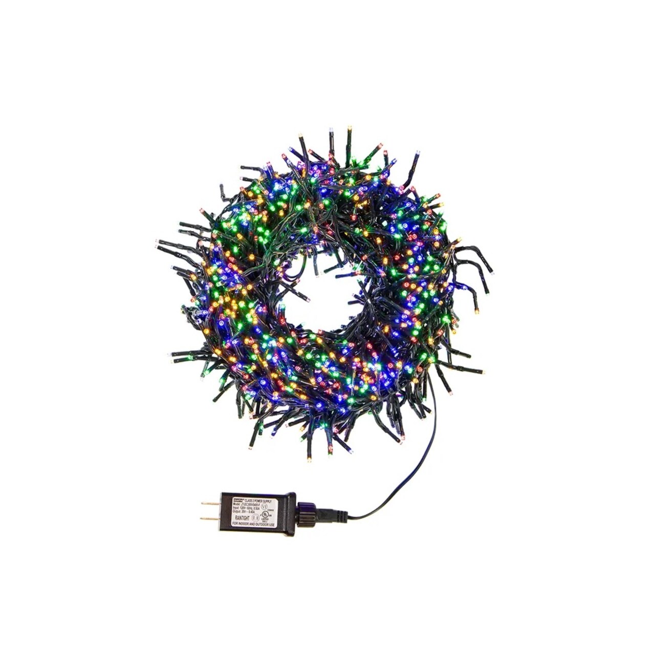 KSA 480-Count Fairy Light LED Cluster Garland with Lights, 16 ft Green Wire